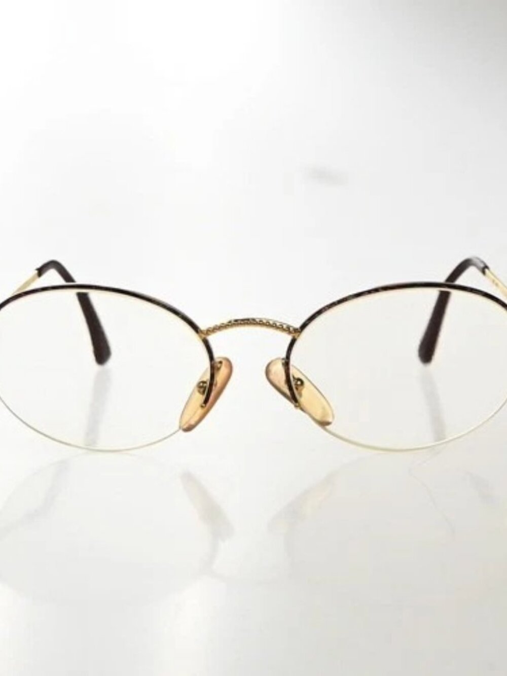 CHRISTIAN DIOR Logo Reading Glasses Eye Wear Metal Plastic Gold Red 09KP535 - Picture 2 of 14